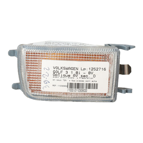 Optique avant secondaire droit (feux)(clignotant) - VOLKSWAGEN GOLF 3