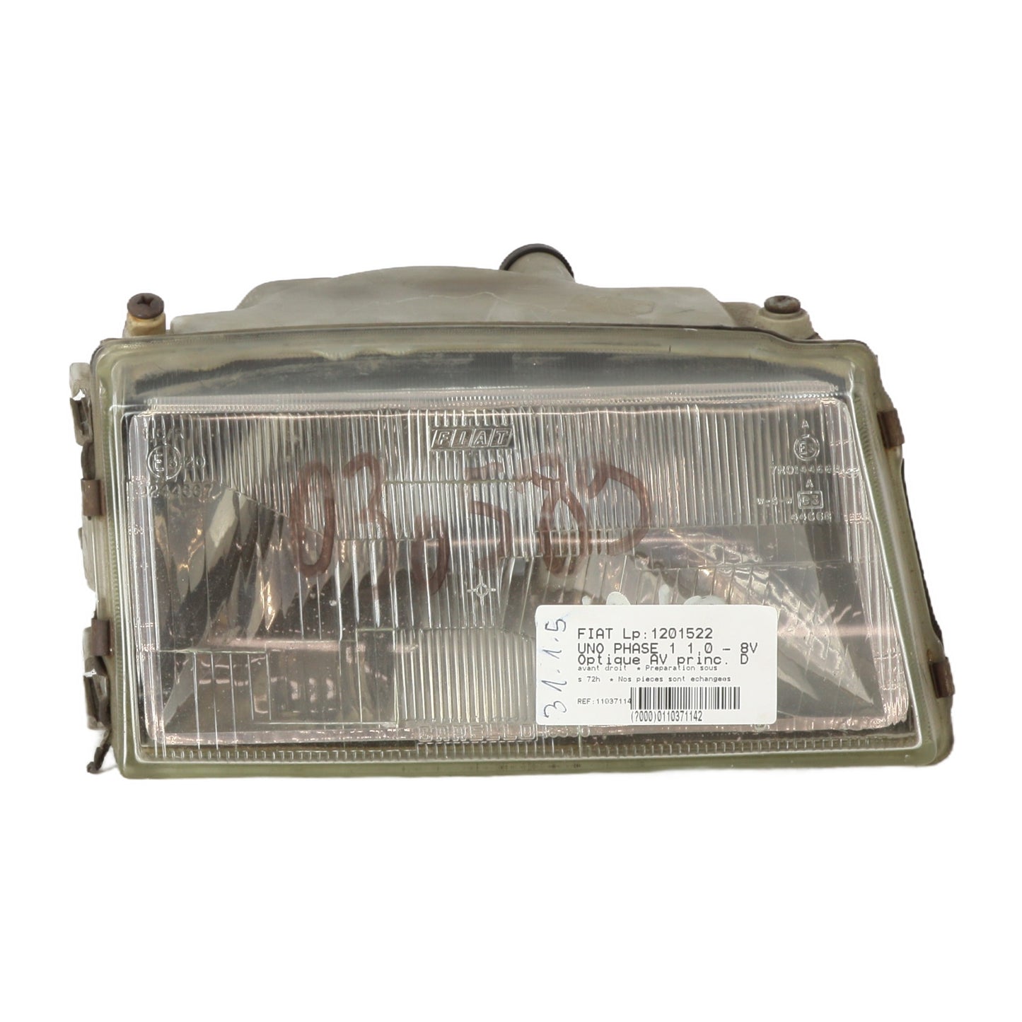 Optique avant principal droit (feux)(phare) - FIAT UNO PHASE 1