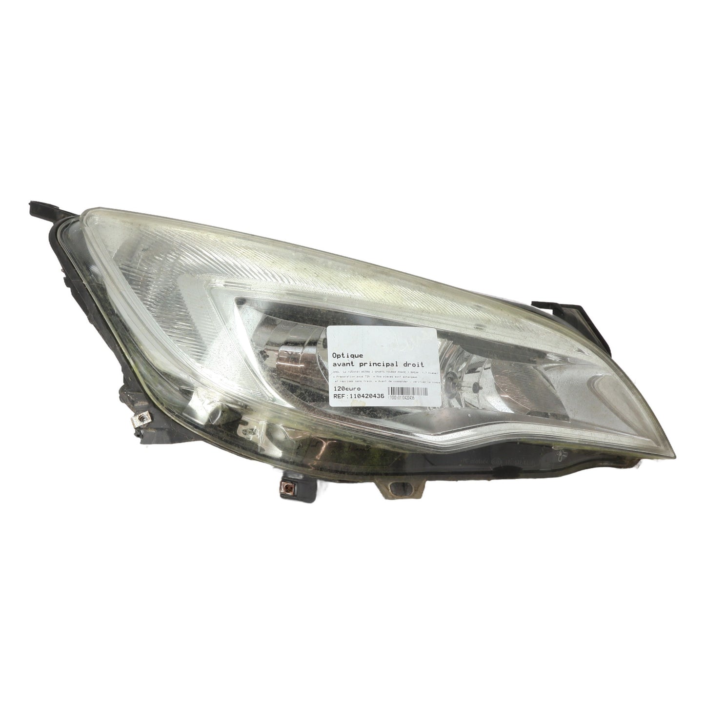 Optique avant principal droit (feux)(phare) - OPEL ASTRA J SPORTS TOURER PHASE 1 BREAK
