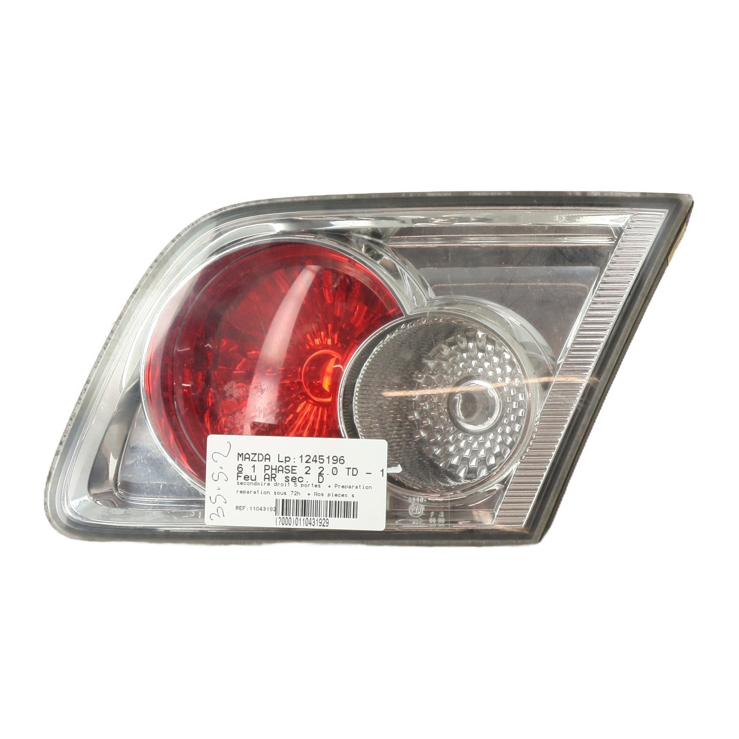 Feu arriere secondaire droit (feux) - MAZDA 6 1 PHASE 2