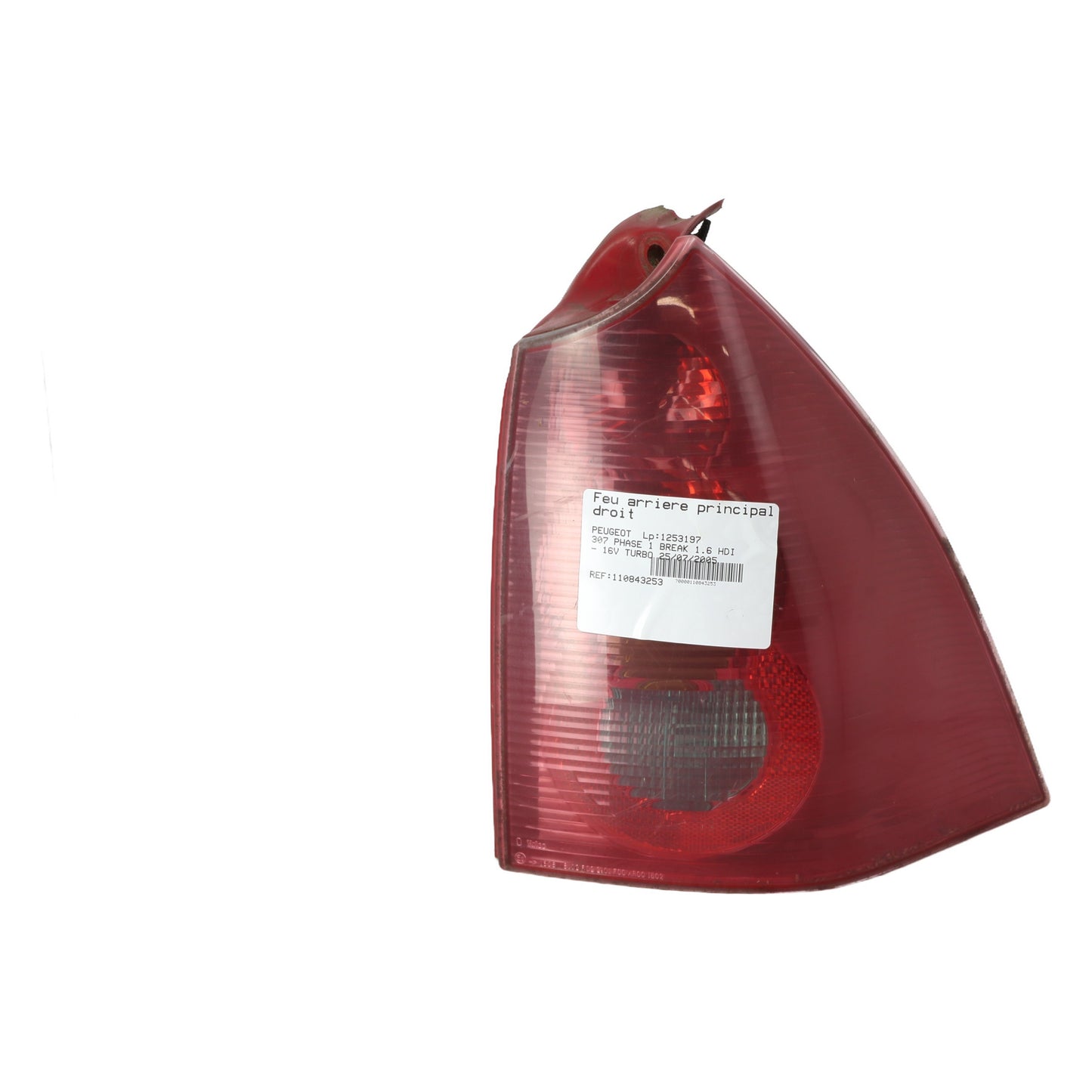 Feu arriere principal droit (feux) - PEUGEOT 307 PHASE 1 BREAK