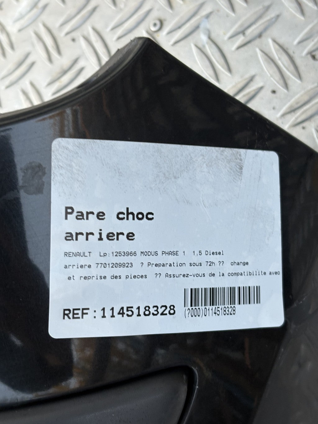 Pare choc arriere - RENAULT MODUS PHASE 1 2005.0