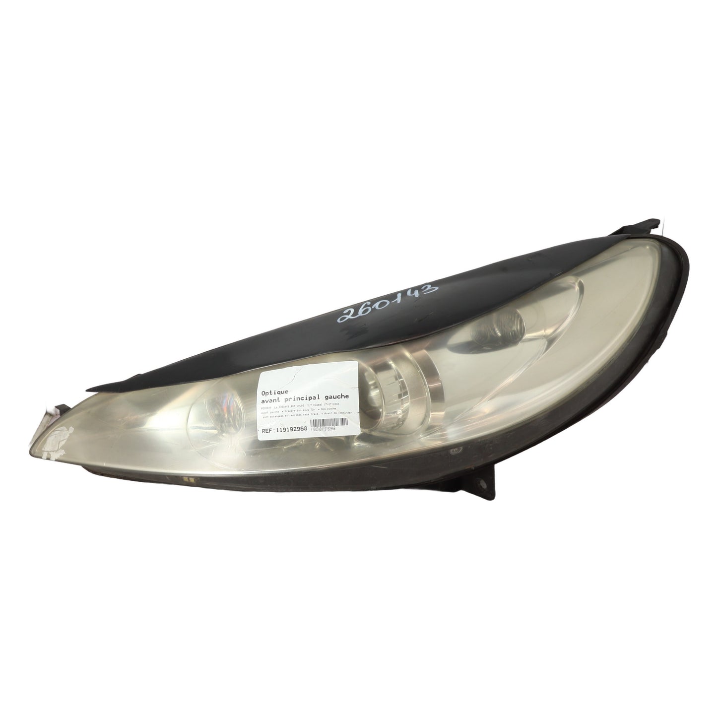 Optique avant principal gauche (feux)(phare) - PEUGEOT 407 COUPE