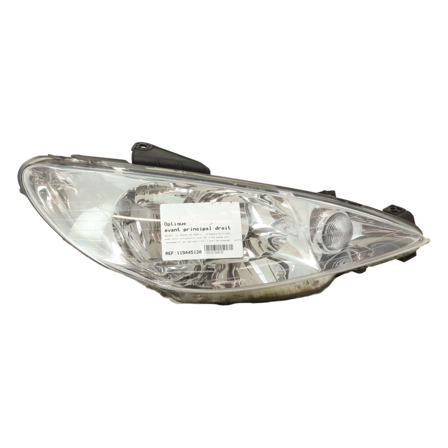 Optique avant principal droit (feux)(phare) - PEUGEOT 206 PHASE 2