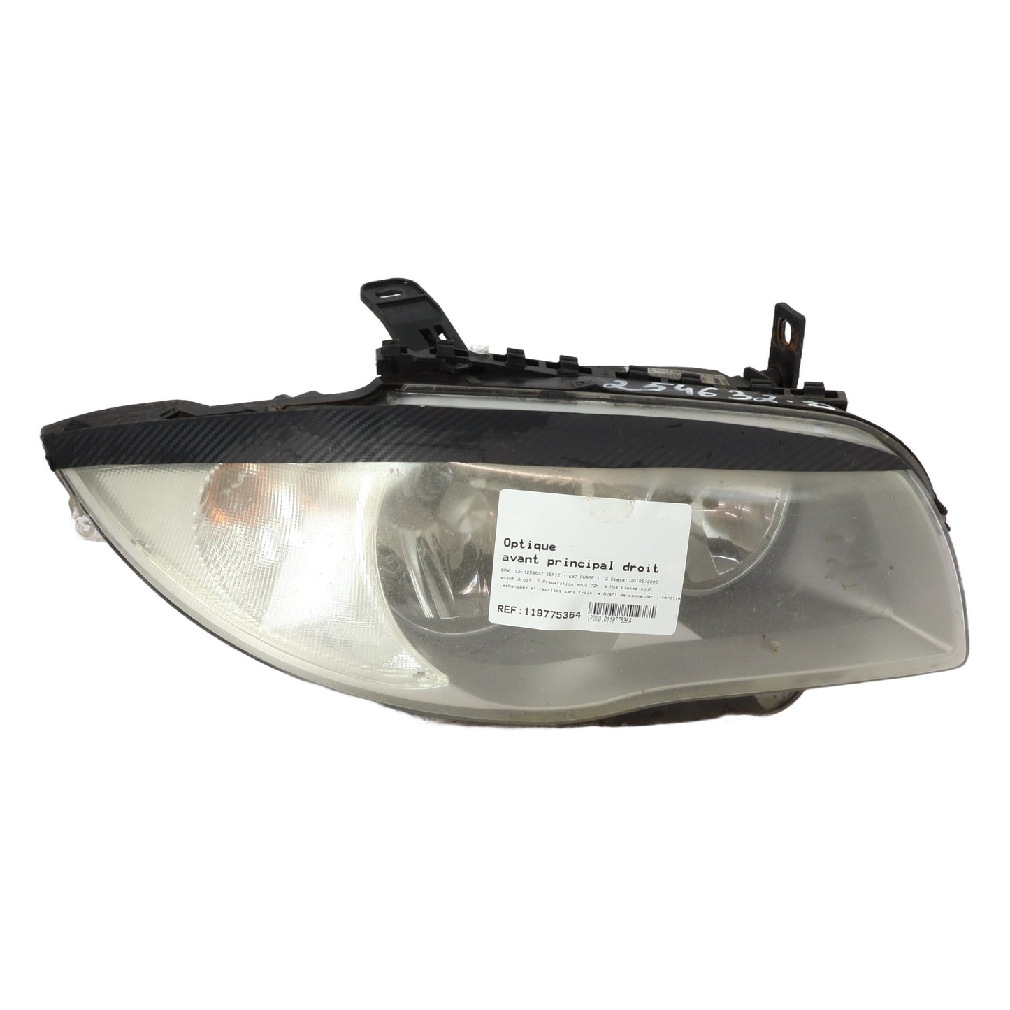 Optique avant principal droit (feux)(phare) - BMW SERIE 1 E87 PHASE 1