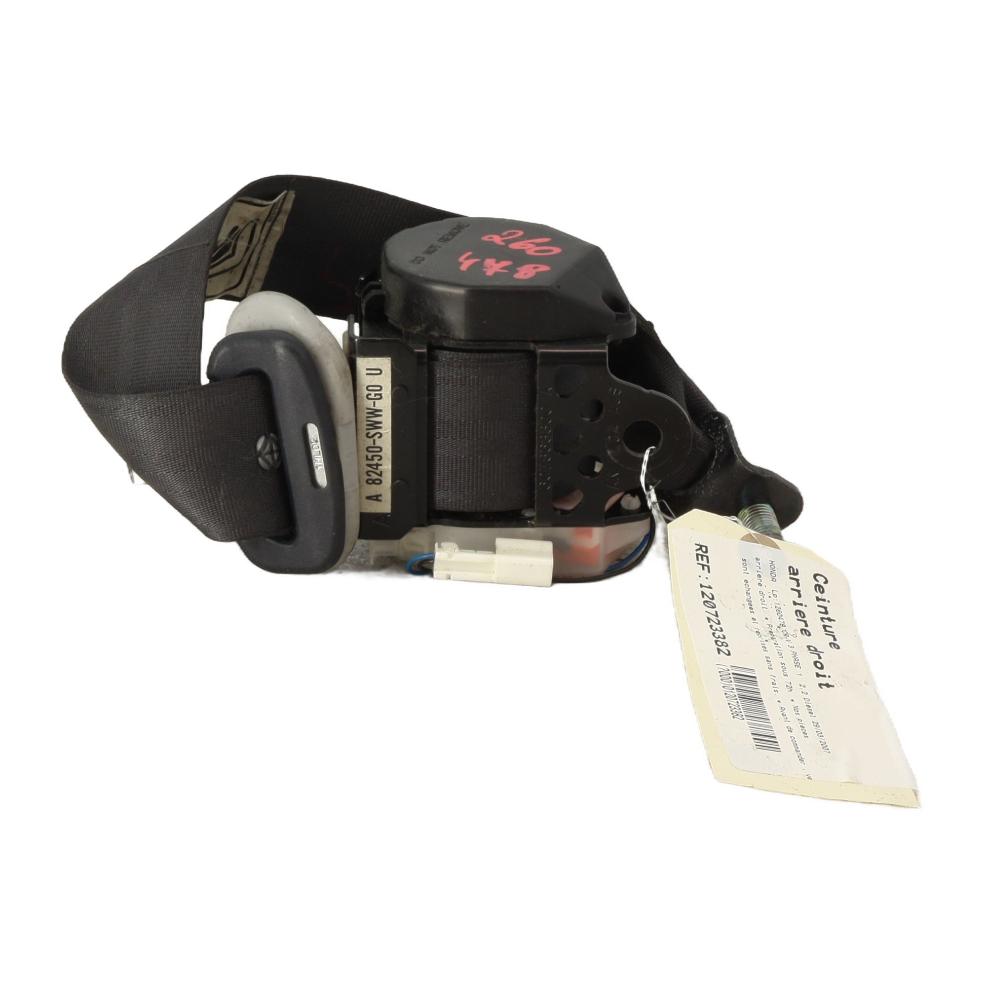 Ceinture arriere droit