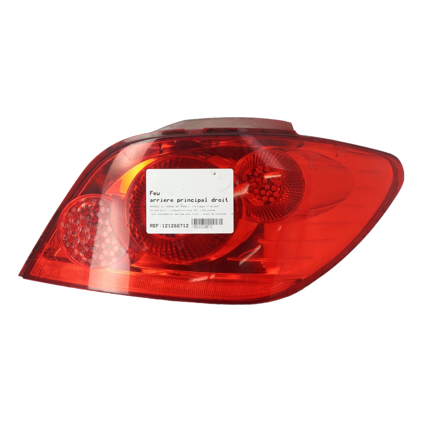 Feu arriere principal droit (feux) - PEUGEOT 307 PHASE 2
