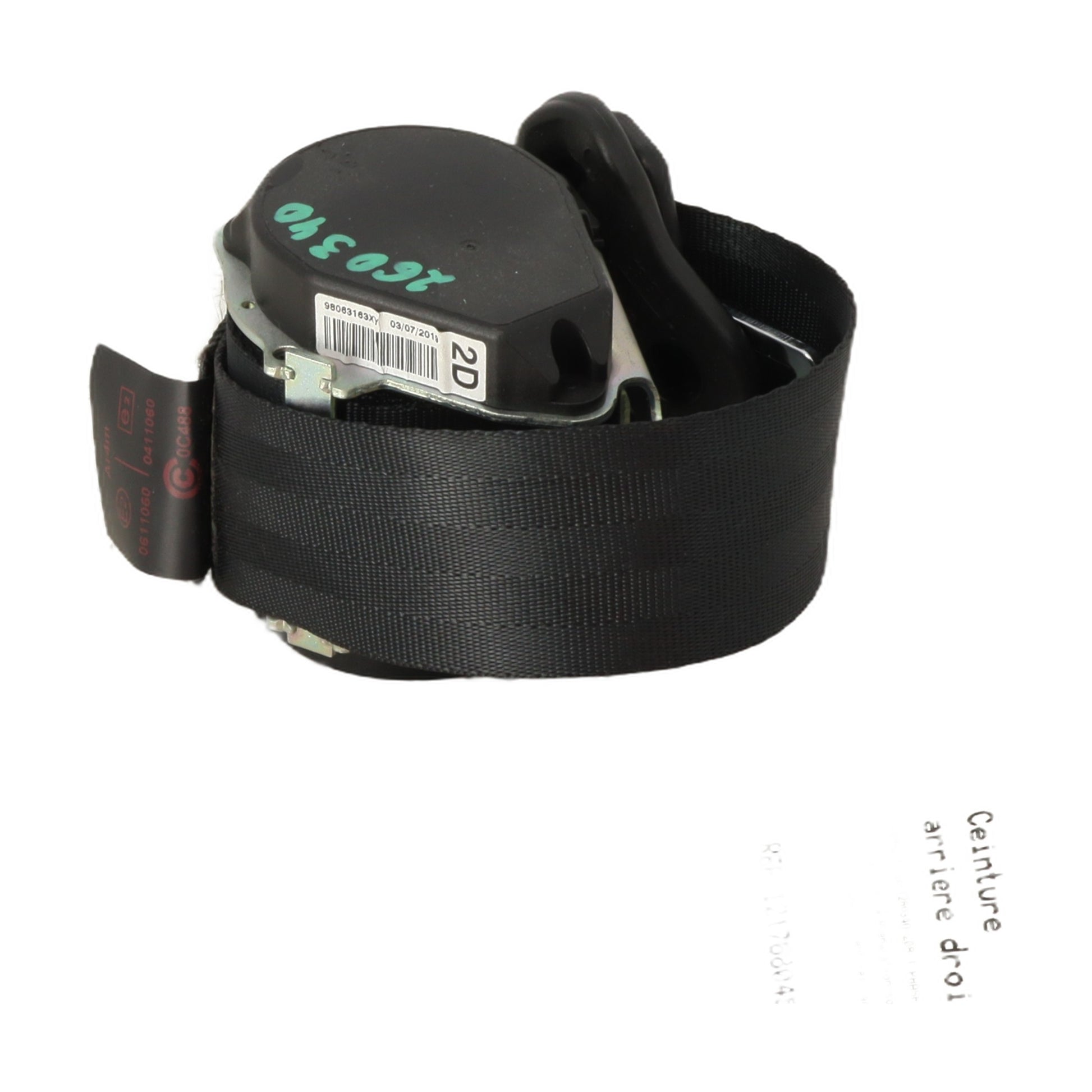 Ceinture arriere droit