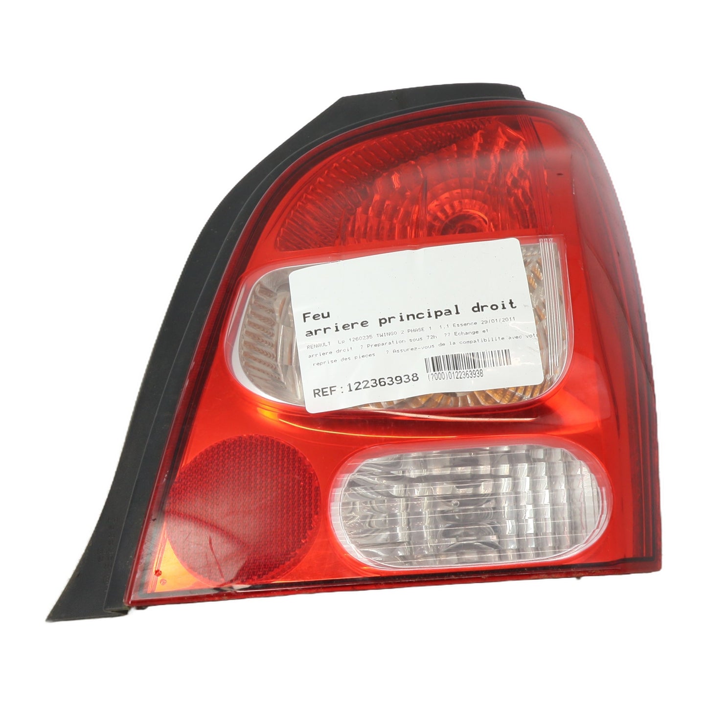 Feu arriere principal droit (feux) - RENAULT TWINGO 2 PHASE 1