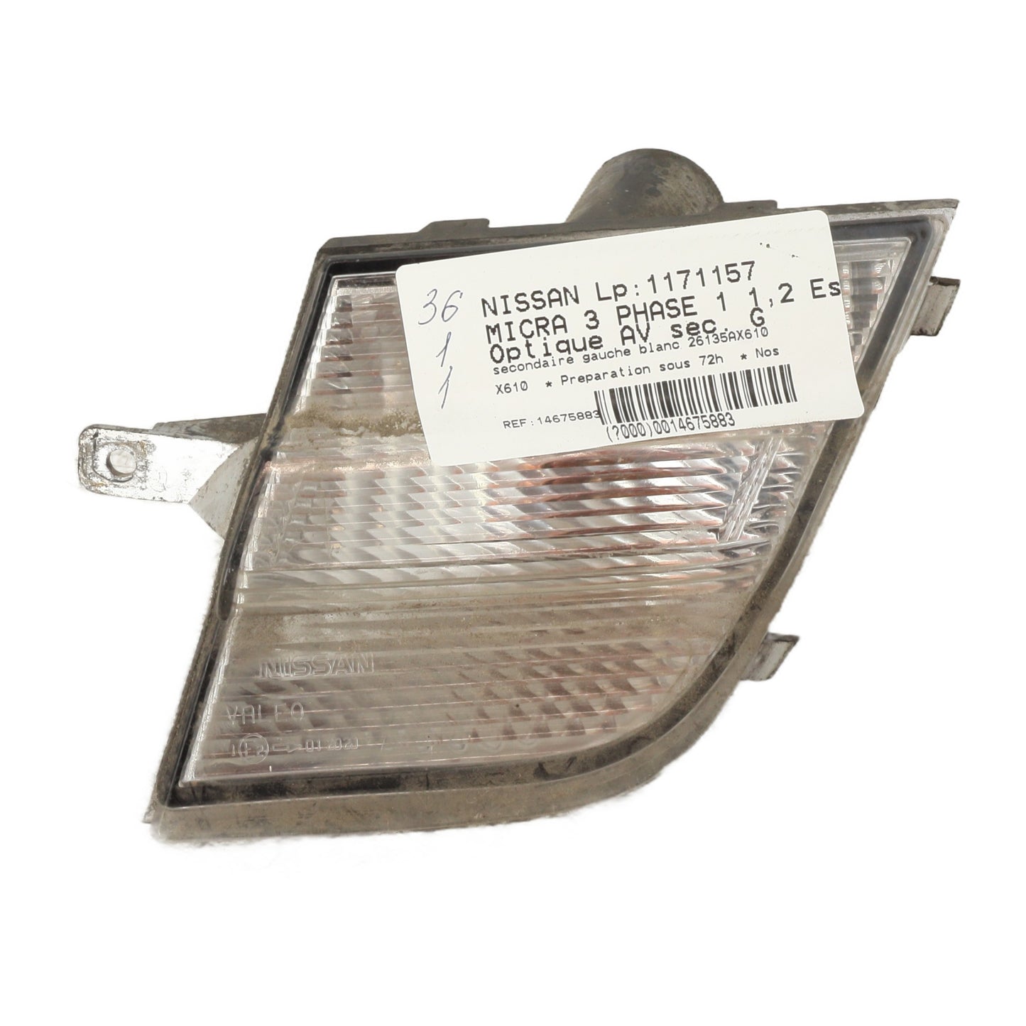 Optique avant secondaire gauche (feux)(clignotant) - NISSAN MICRA 3 PHASE 1