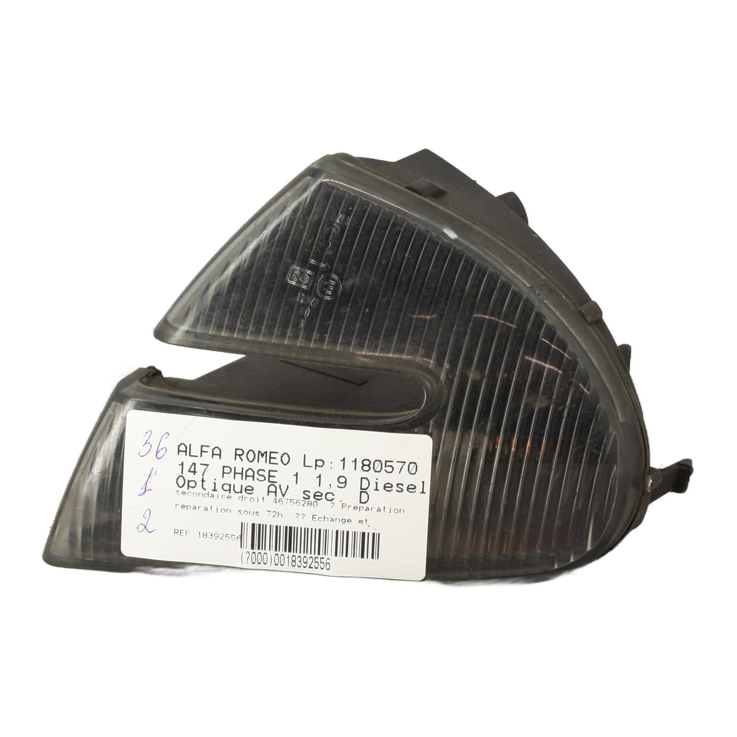 Optique avant secondaire droit (feux)(clignotant) - ALFA ROMEO 147 PHASE 1