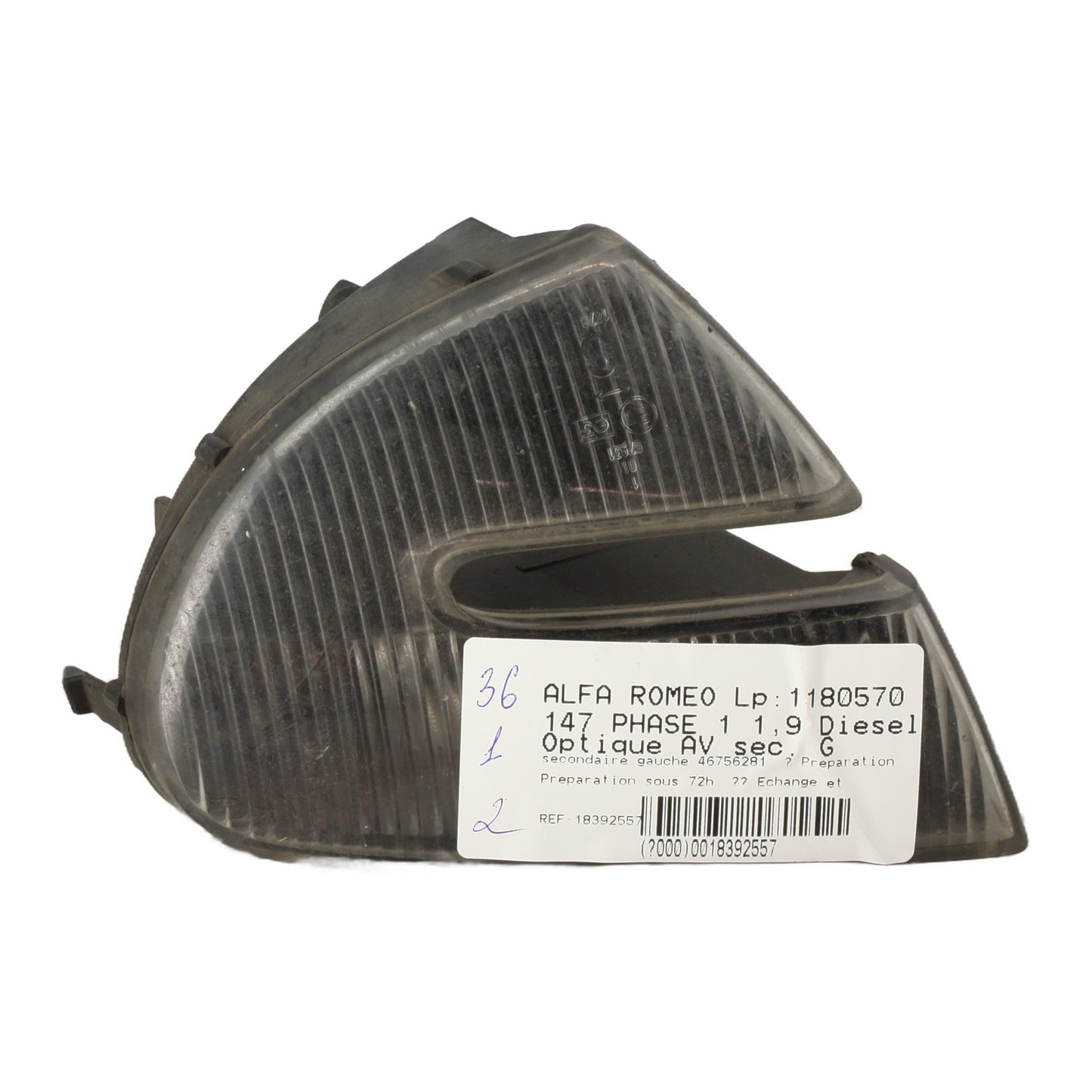 Optique avant secondaire gauche (feux)(clignotant) - ALFA ROMEO 147 PHASE 1