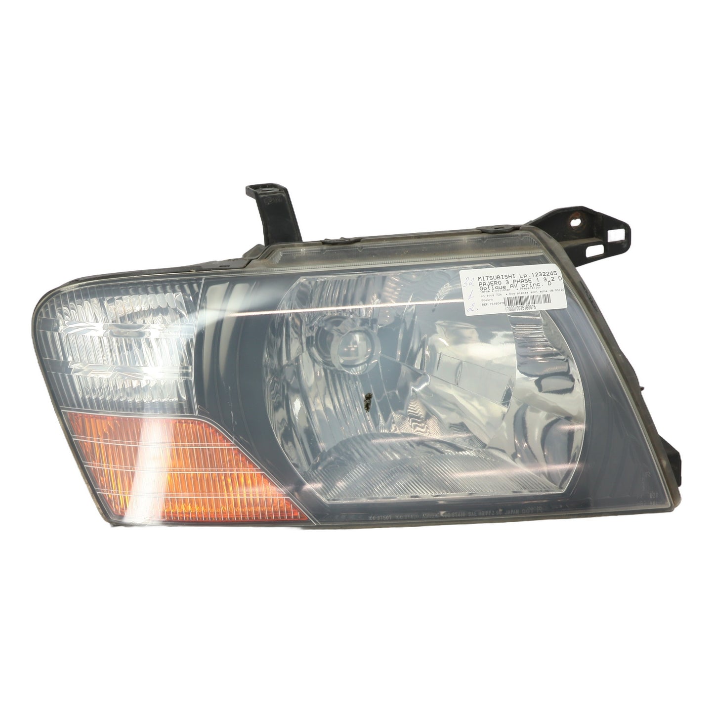 Optique avant principal droit (feux)(phare) - MITSUBISHI PAJERO 3 PHASE 1