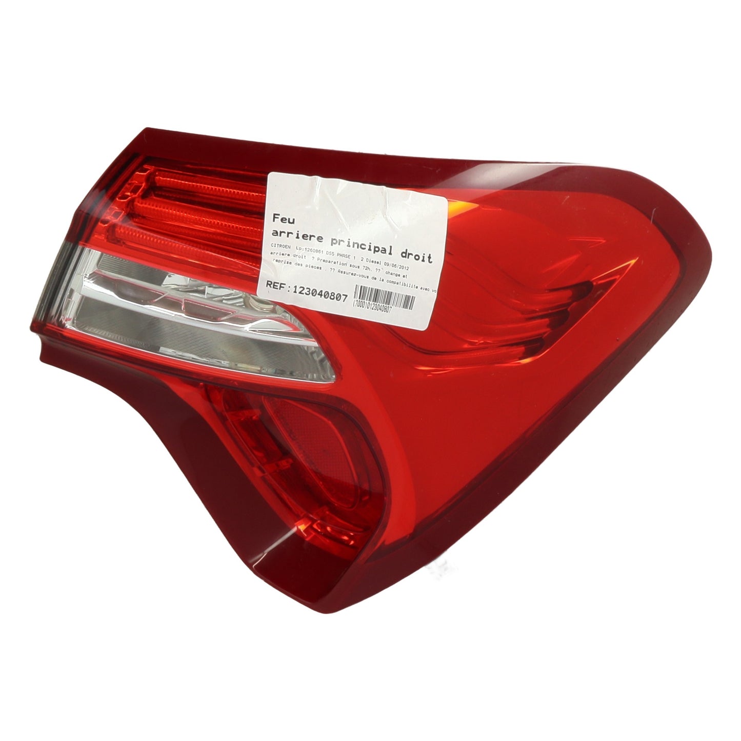 Feu arriere principal droit (feux) - CITROEN DS5 PHASE 1