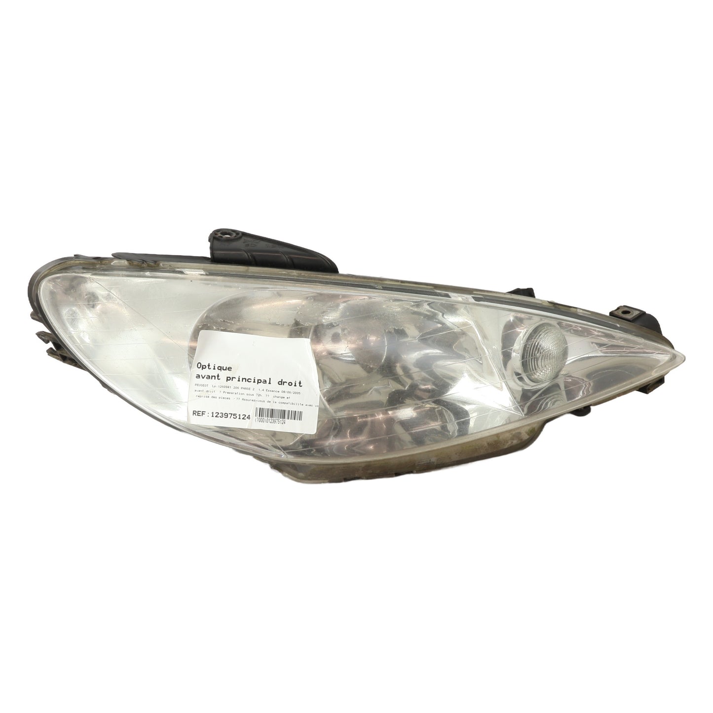 Optique avant principal droit (feux)(phare) - PEUGEOT 206 PHASE 2
