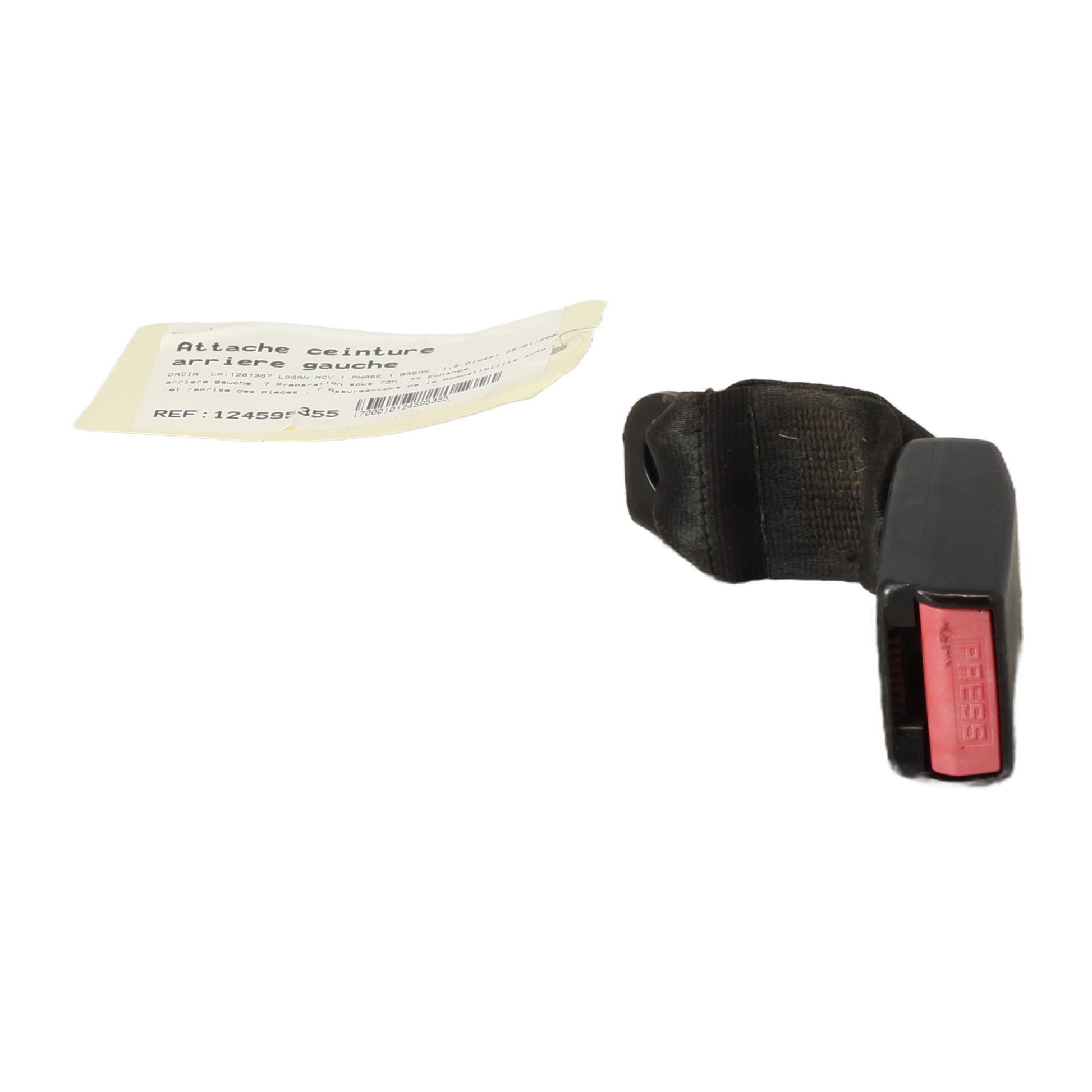 Attache ceinture arriere gauche
