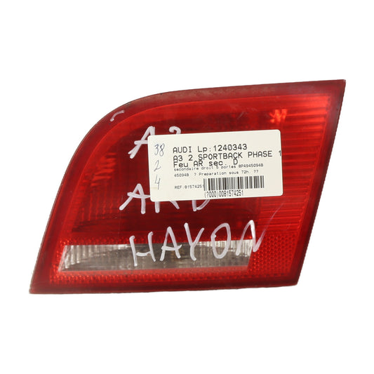 Feu arriere secondaire droit (feux) - AUDI A3 2 SPORTBACK PHASE 1