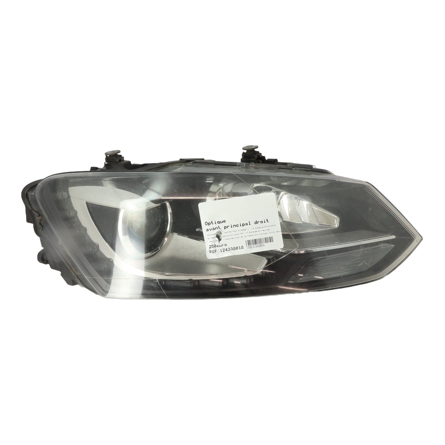 Optique avant principal droit (feux)(phare) - VOLKSWAGEN POLO 5 PHASE 1
