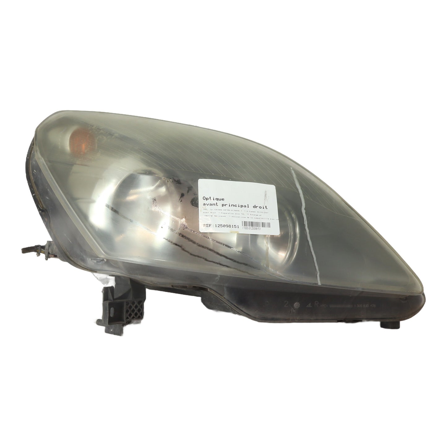 Optique avant principal droit (feux)(phare) - OPEL ZAFIRA B PHASE 1
