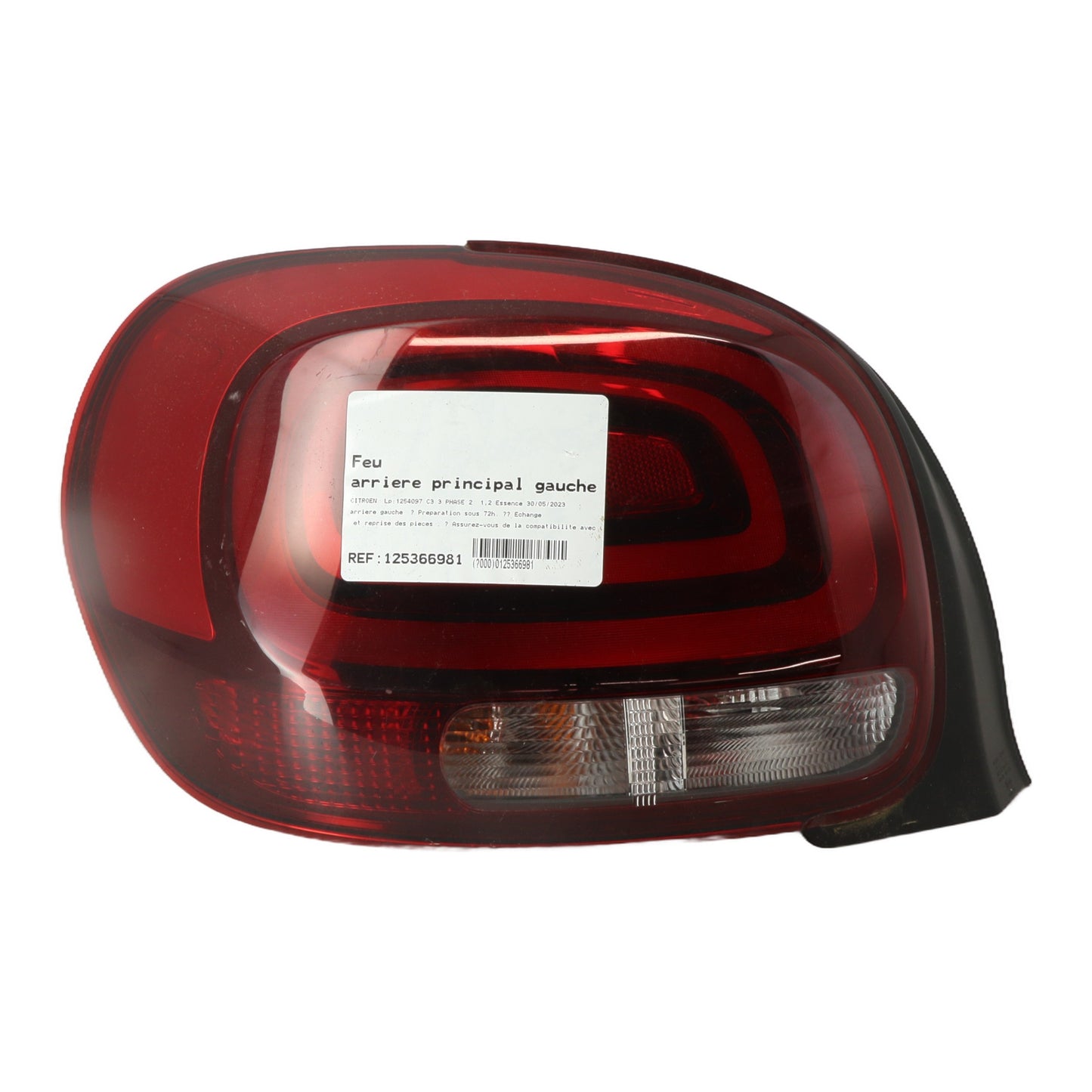 Feu arriere principal gauche (feux) - CITROEN C3 3 PHASE 2